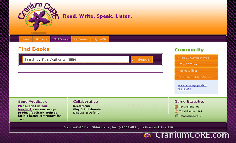 Find Books search page